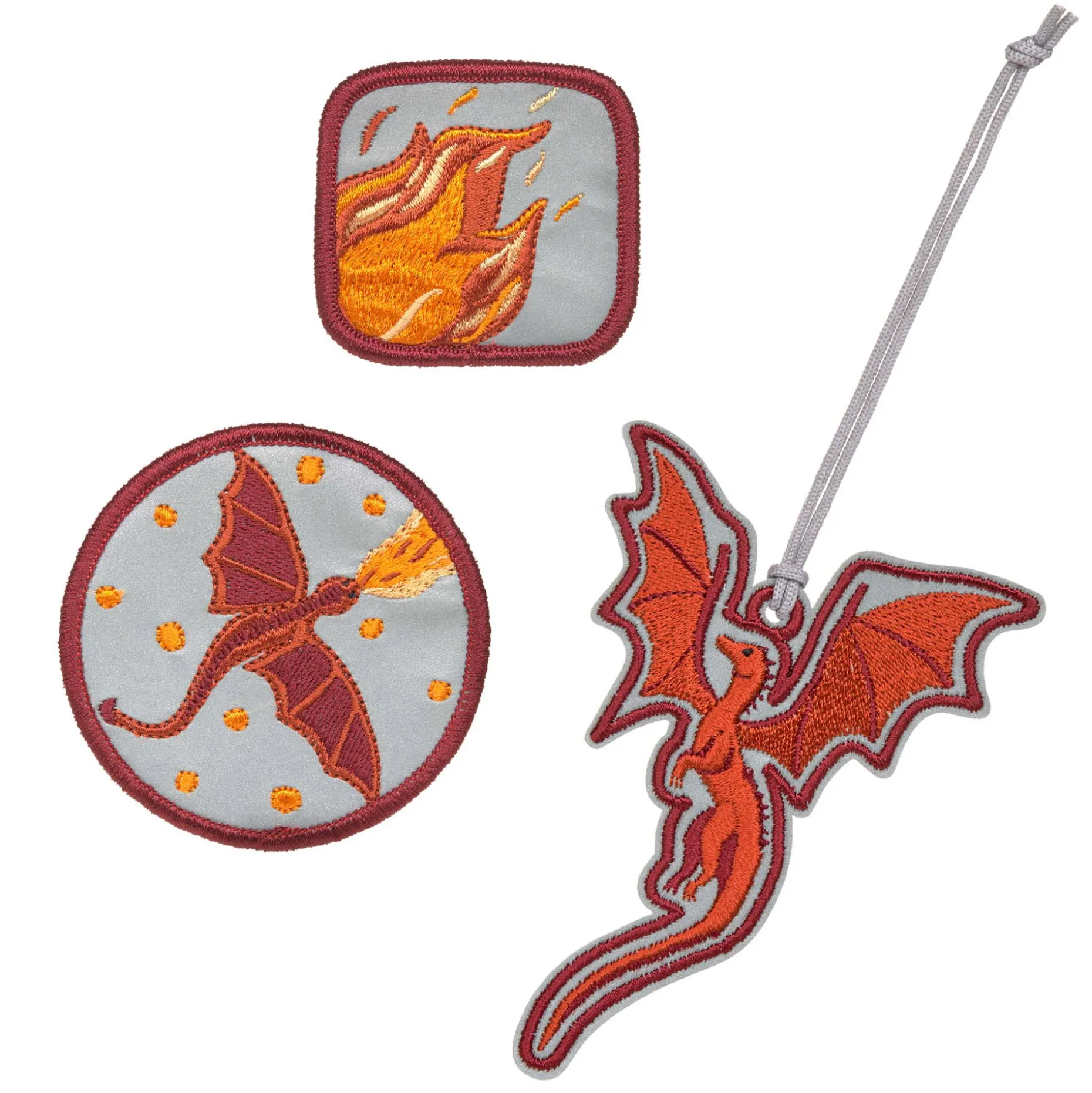 Anhänger & Patches 3er Set, Dragon
