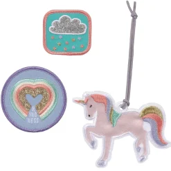 Anhänger & Patches - Schul Set Unique, Unicorn glitter