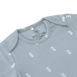 Baby Body kurzarm - Bio Baumwolle, Blocks, Hellblau