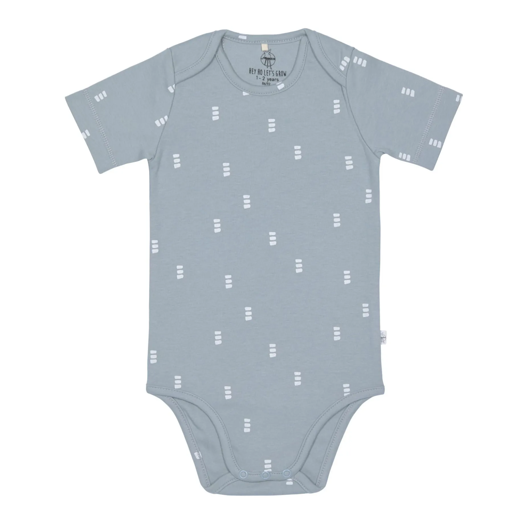 Baby Body kurzarm - Bio Baumwolle, Blocks, Hellblau
