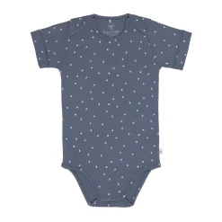 Baby Body kurzarm - Bio Baumwolle, Dreiecke, Blau