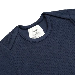 Baby Body Kurzarm - gerippt, Blau