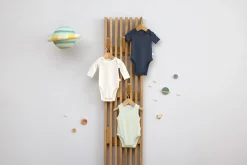 Baby Body Kurzarm - gerippt, Blau