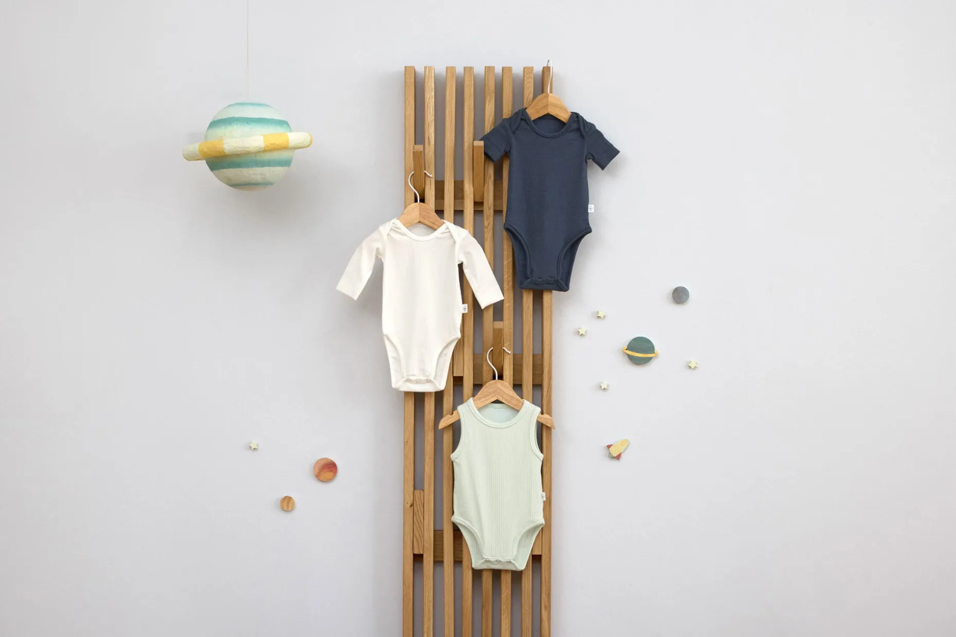 Baby Body Kurzarm - gerippt, Blau