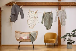 Baby Body langarm - Bio Baumwolle, Punkte, Anthrazit