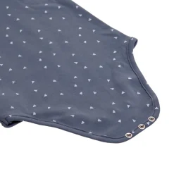 Baby Body langarm - Bio Baumwolle, Dreiecke, Blau