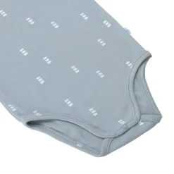 Baby Body langarm - Bio Baumwolle, Blocks, Hellblau