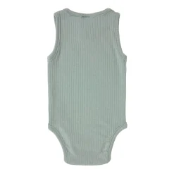 Baby Body - Ärmellos gerippt, Granit Grün