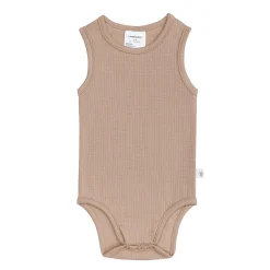 Baby Body - Ärmellos gerippt, Hellbraun