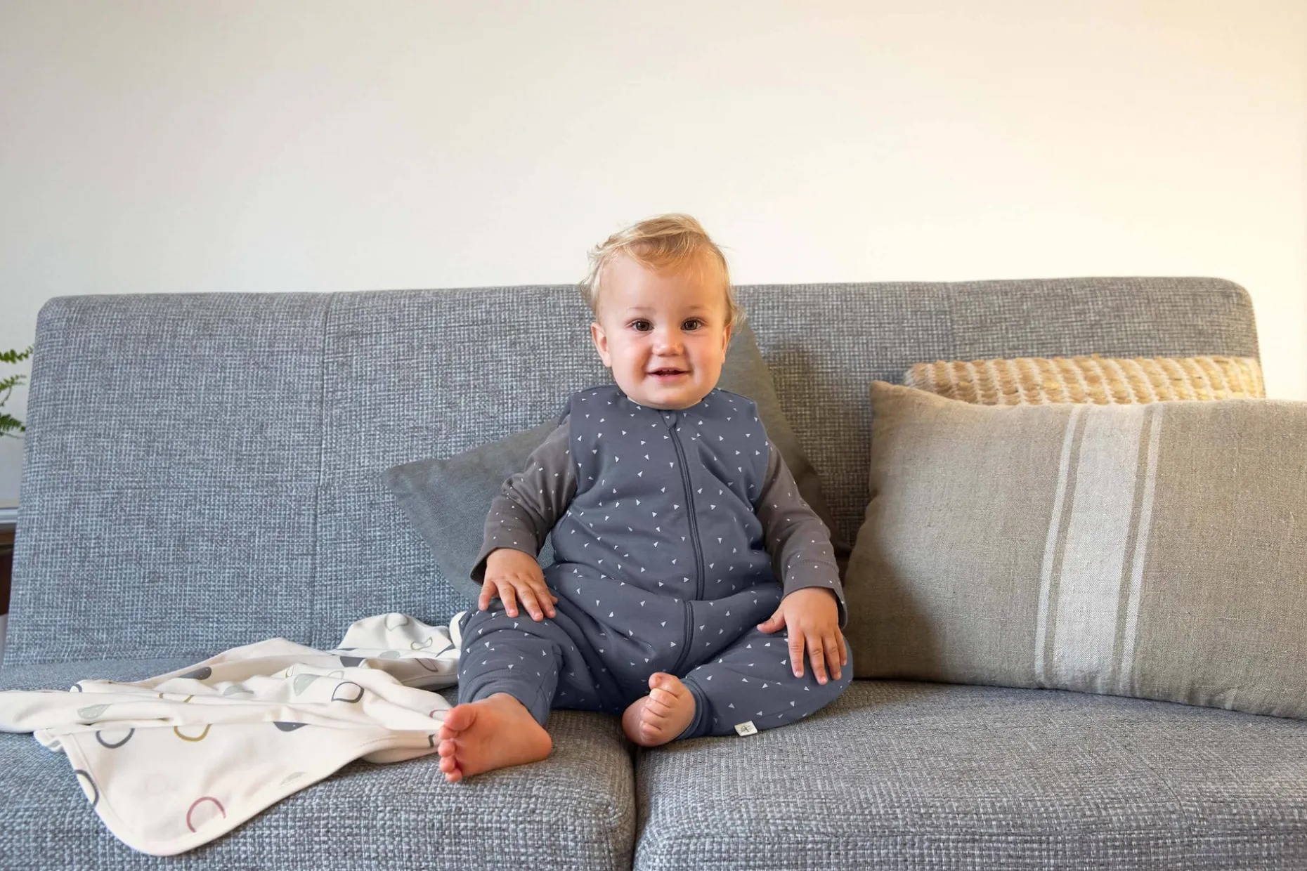 Babydecke - Bio Baumwolle, Circles Offwhite