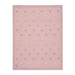 Babydecke - Bio Baumwolle, Dots, Dusky Pink