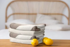 Babydecke - Bio Baumwolle, Gestreift Nature Taupe