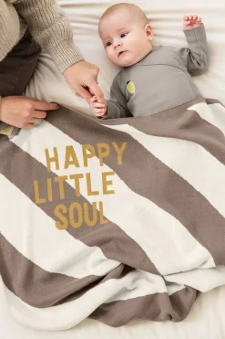 Babydecke - Bio Baumwolle, Gestreift Nature Taupe