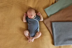 Babydecke - Bio Baumwolle, Nubs, Grün