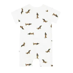 Baby Jumpsuit - Bio Baumwolle, Hund, Beige