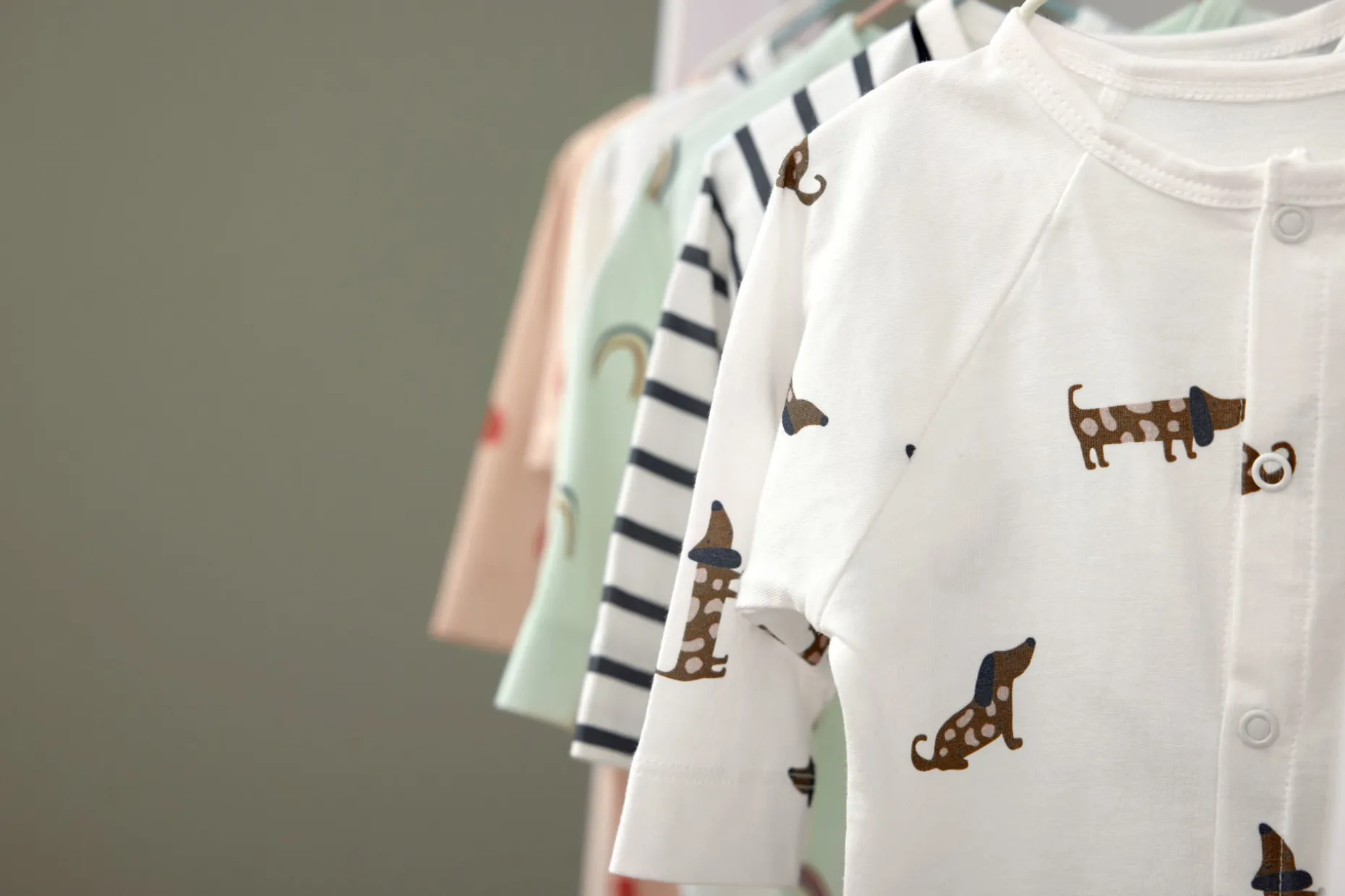 Baby Jumpsuit - Bio Baumwolle, Hund, Beige