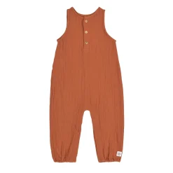 Baby Jumpsuit - Bio Baumwolle, Rostrot