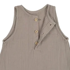 Baby Jumpsuit - Bio Baumwolle, Taupe, Grau