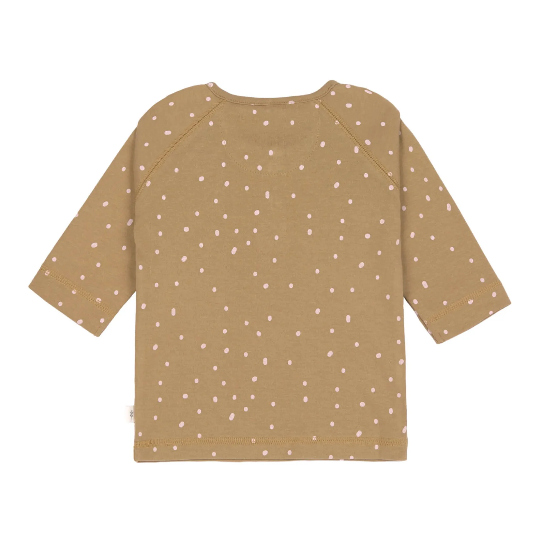 Baby Langarmshirt - Bio Baumwolle, Dots, Curry