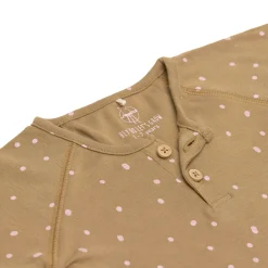 Baby Langarmshirt - Bio Baumwolle, Dots, Curry