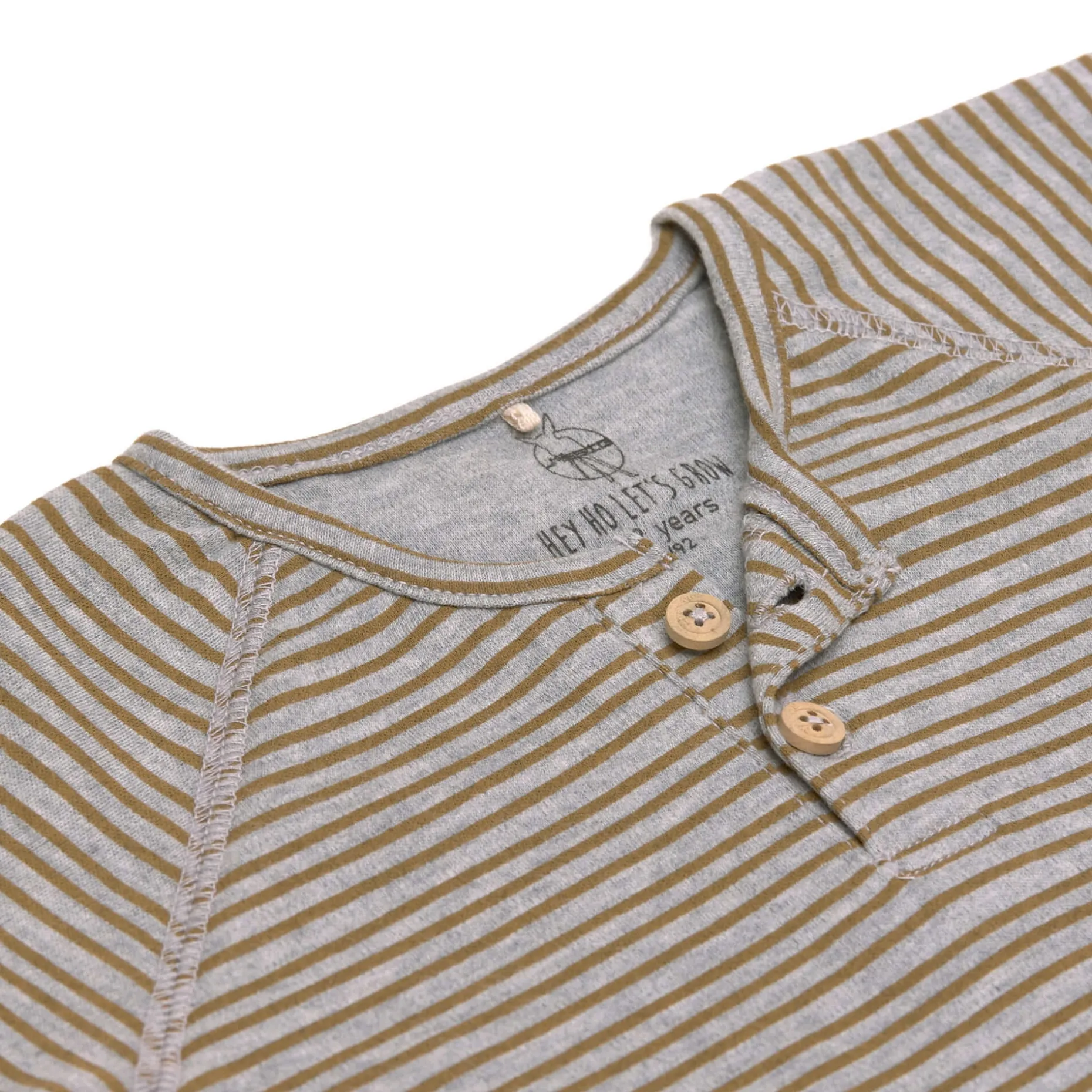 Baby Langarmshirt - Bio Baumwolle, Striped, Grau Mélange