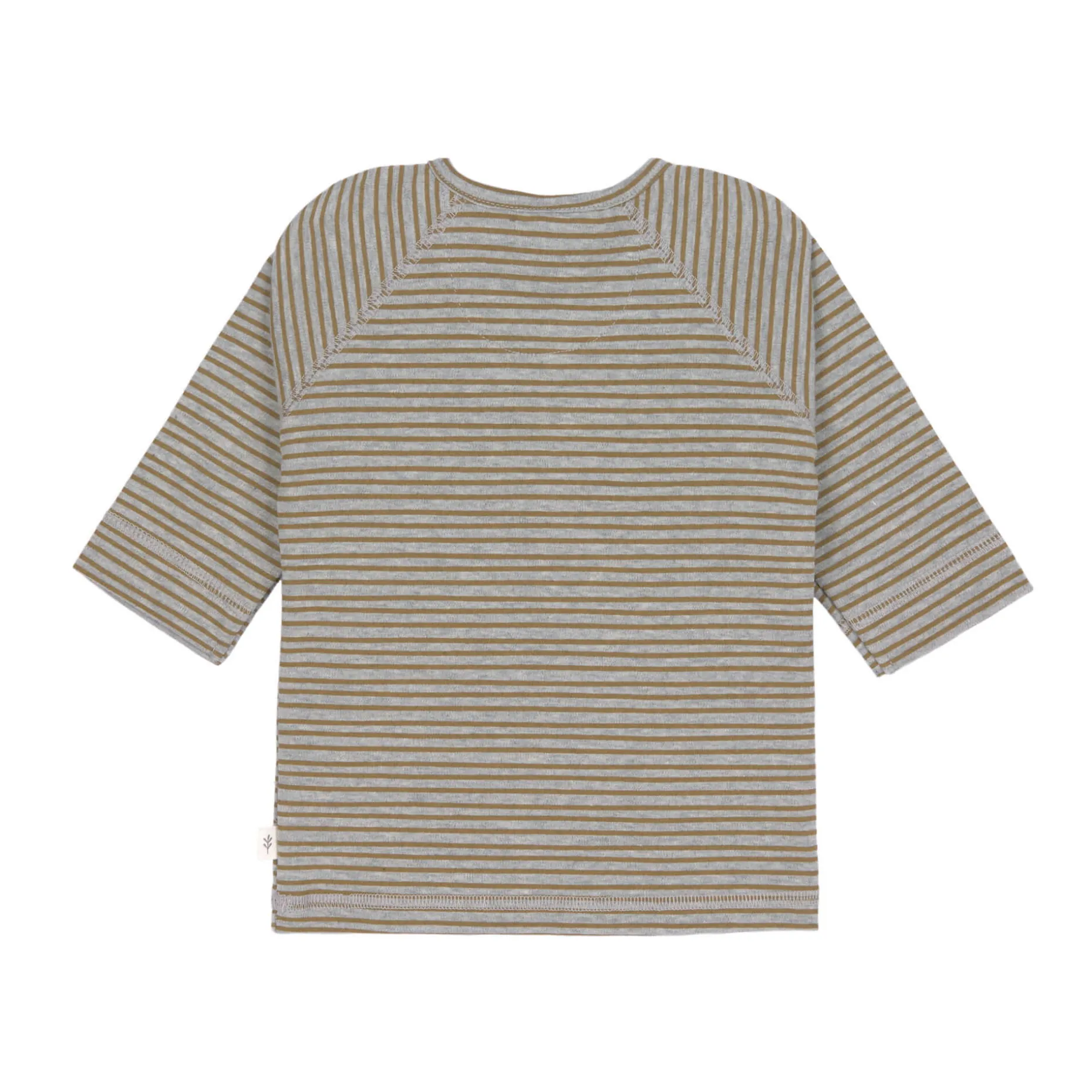 Baby Langarmshirt - Bio Baumwolle, Striped, Grau Mélange
