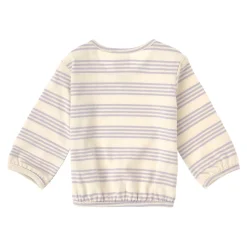 Baby Langarm Shirt - Bio Baumwolle, Streifen Lila