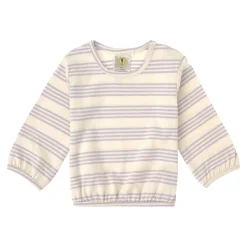 Baby Langarm Shirt - Bio Baumwolle, Streifen Lila