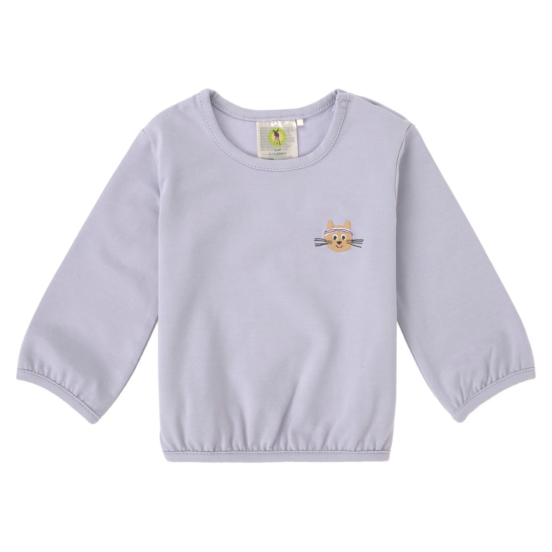 Baby Langarm Shirt - Bio Baumwolle, Pastell Lila