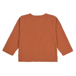 Baby Langarmshirt - Bio Baumwolle, Rostrot