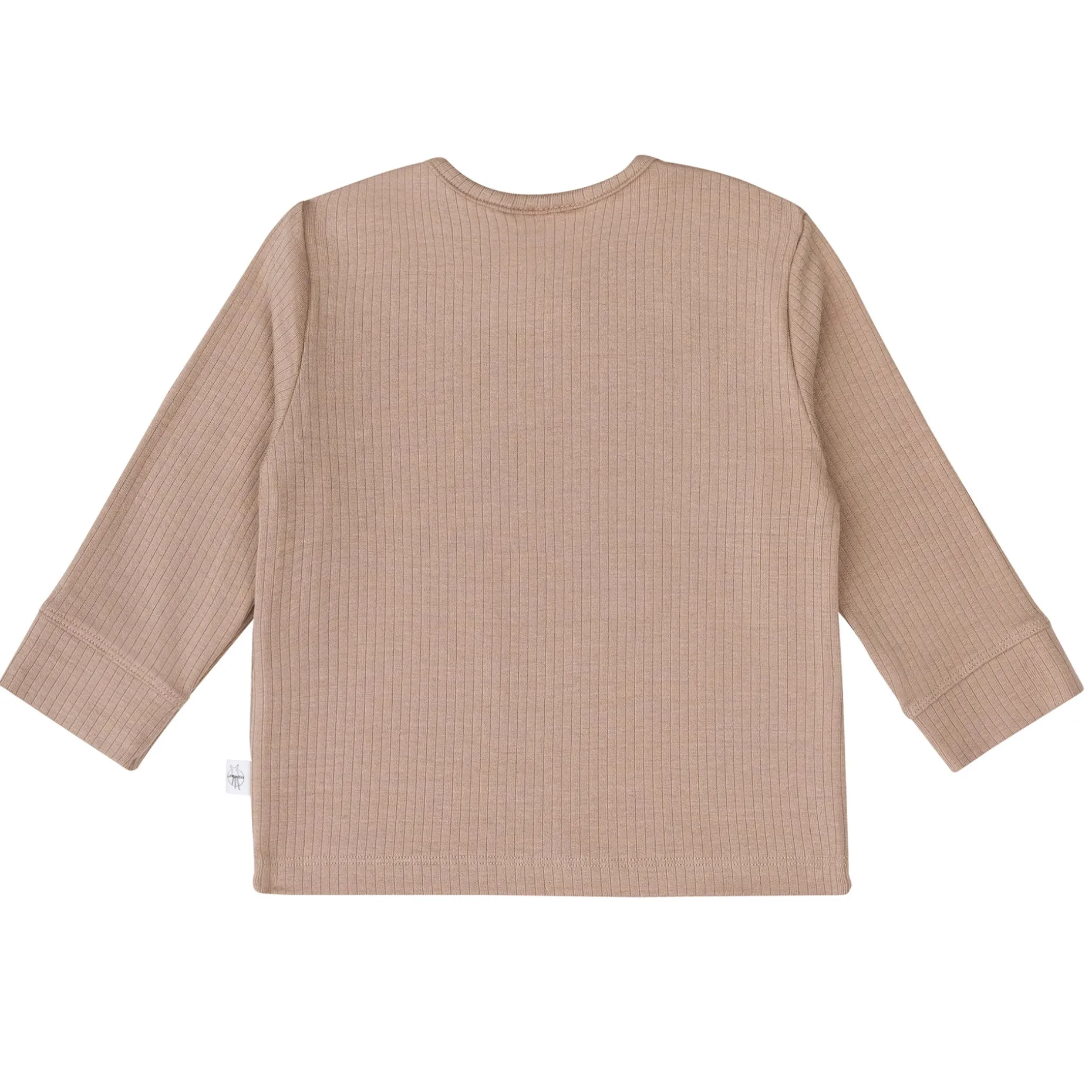 Baby Langarm Shirt - gerippt, Hellbraun