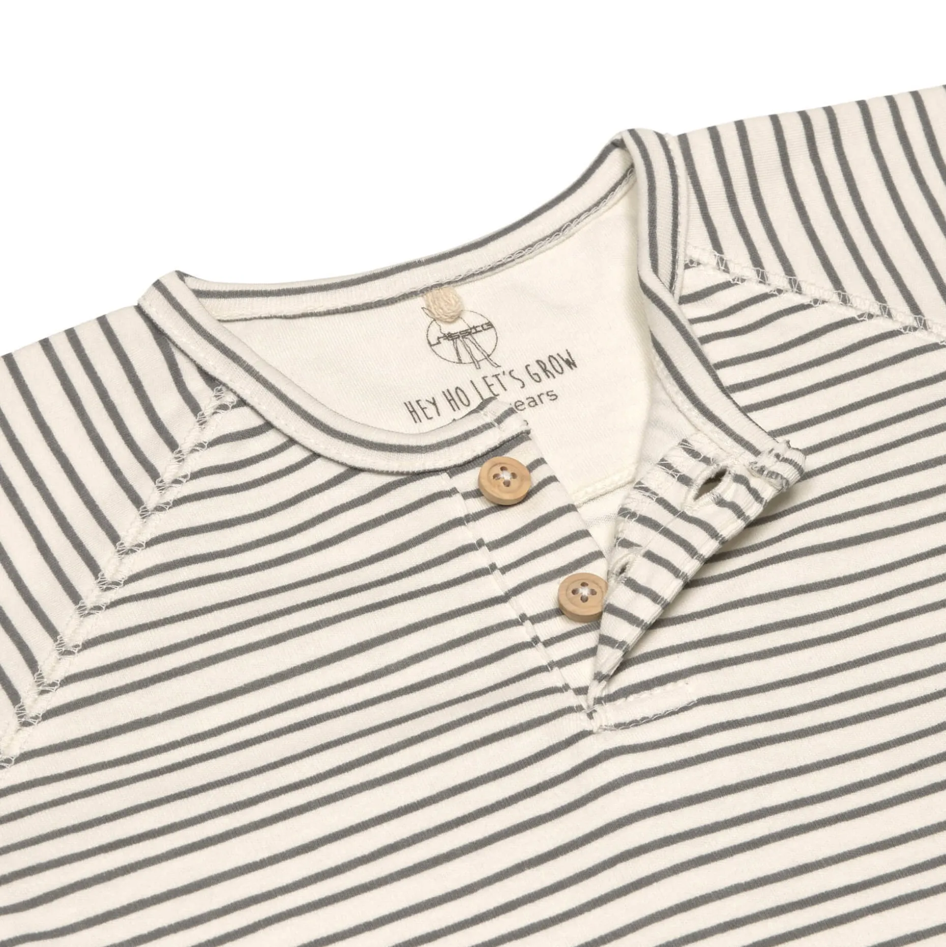 Baby Langarmshirts - Bio Baumwolle, Striped, Grau