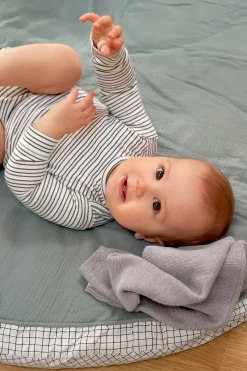Baby Langarmshirts - Bio Baumwolle, Striped, Grau