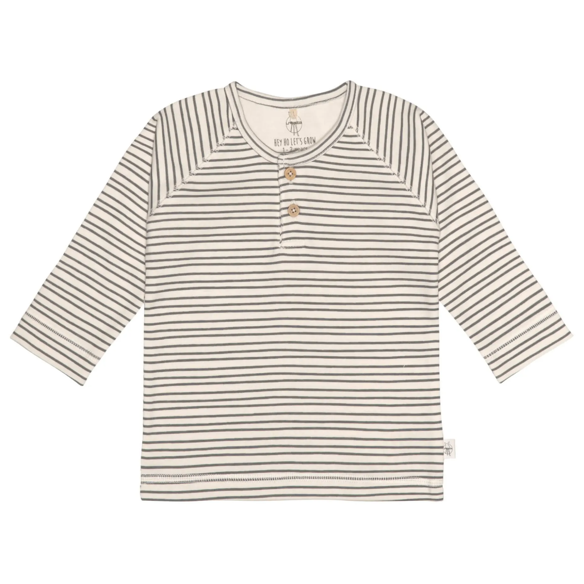 Baby Langarmshirts - Bio Baumwolle, Striped, Grau