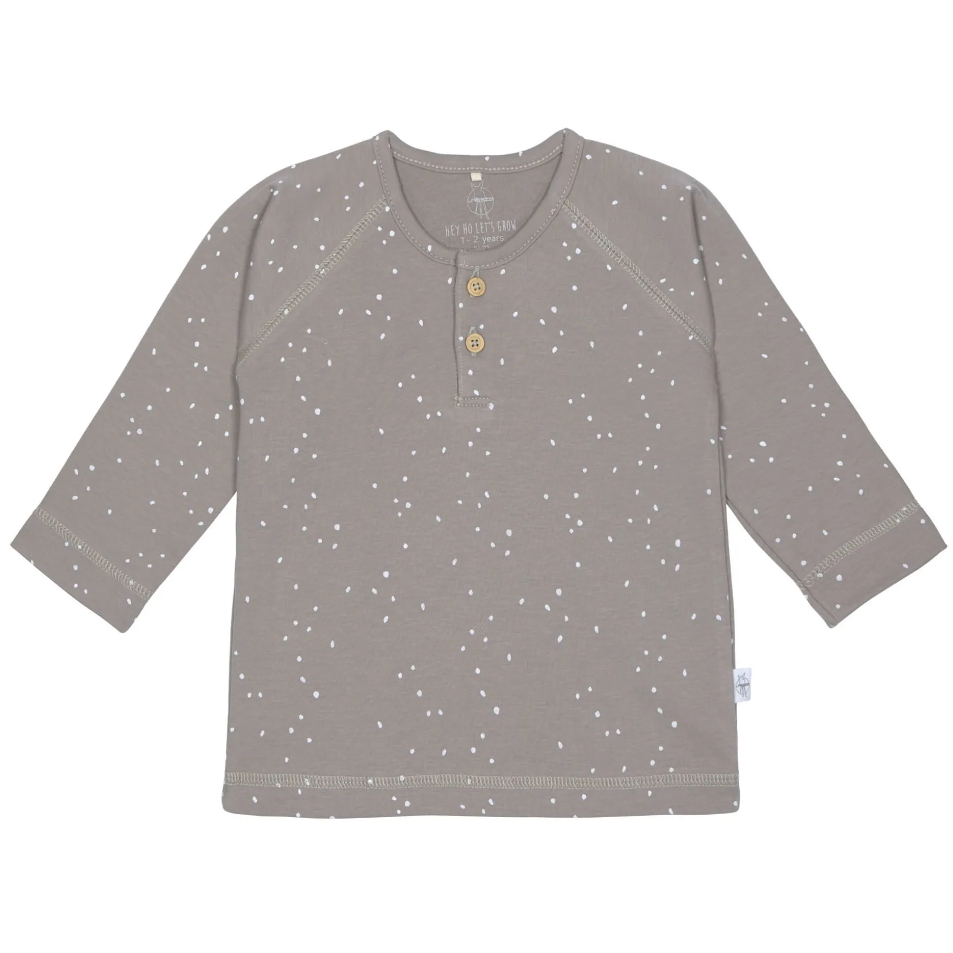 Baby Langarmshirts - Bio Baumwolle, Sprinkle Grau