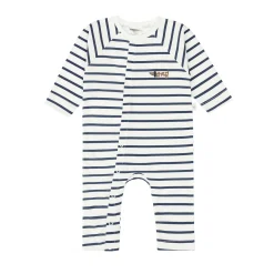 Baby Schlafoverall - Bio Baumwolle, Hund, Blau