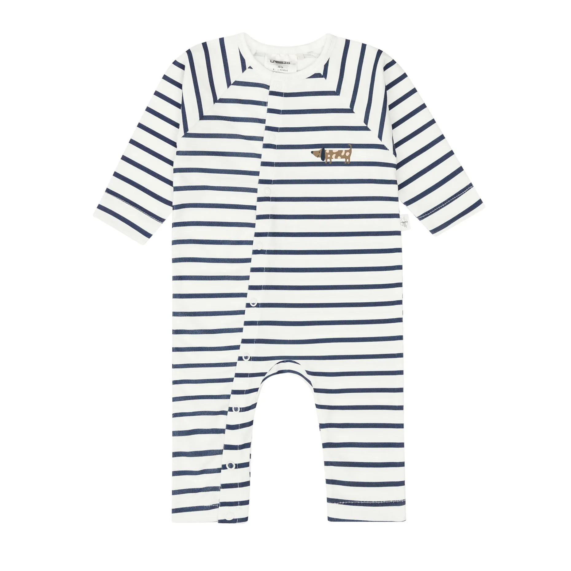 Baby Schlafoverall - Bio Baumwolle, Hund, Blau
