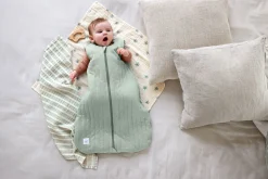Baby Schlafsack 3 TOG - Bio Baumwolle, Granit Grün