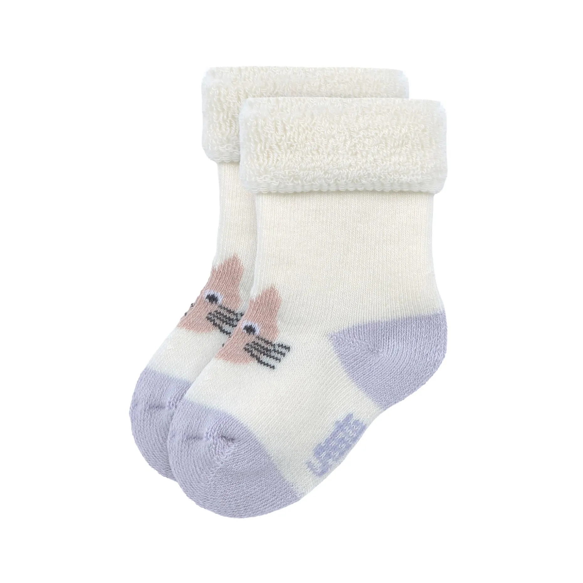 Baby Socken Frottee 3er Set - Bio Baumwolle, Katze