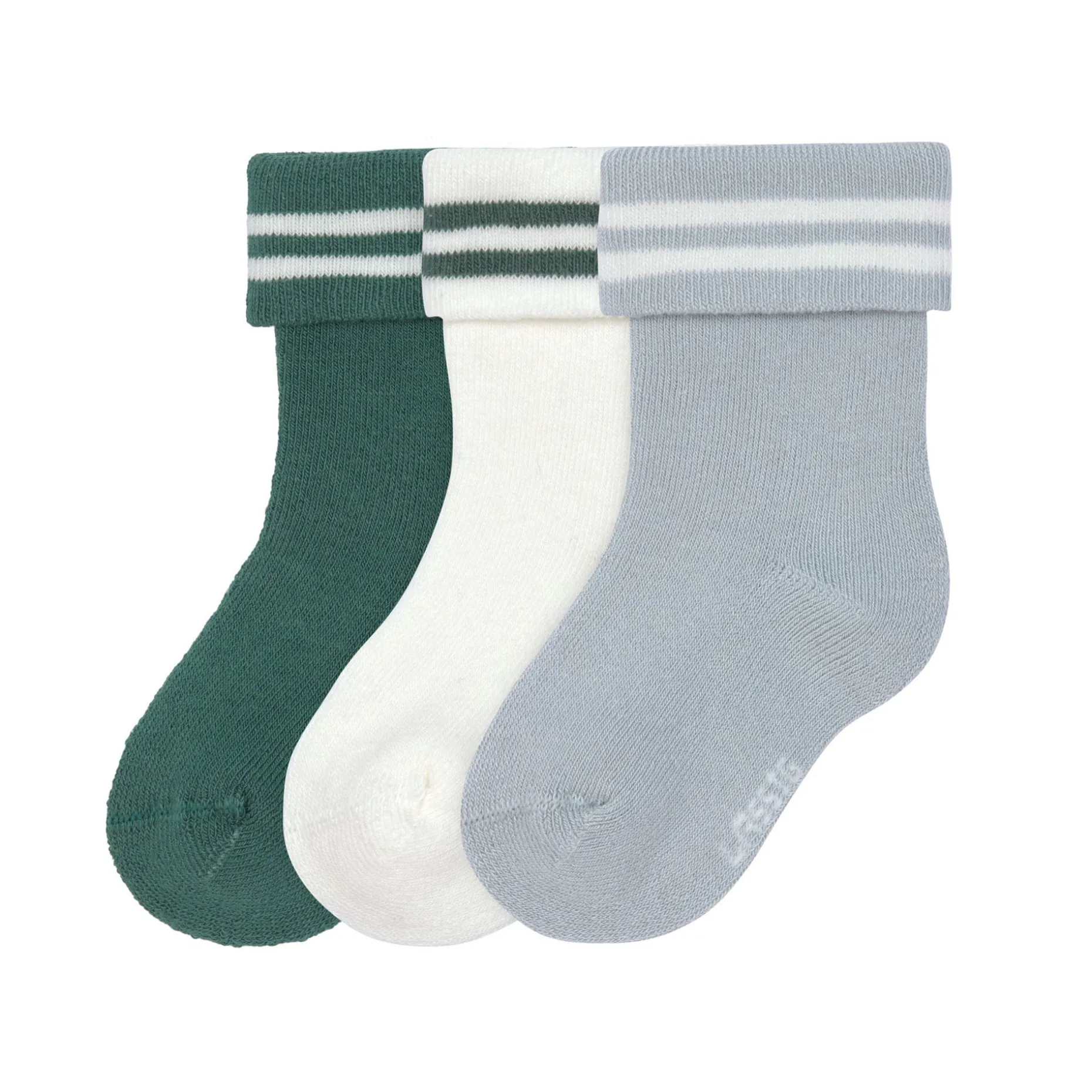 Baby Socken Frottee 3er Set - Little Gang, Gestreift Blau