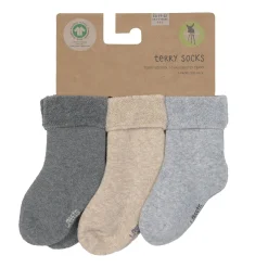 Baby Socken Frottee 3er Set - Little Gang, Grau