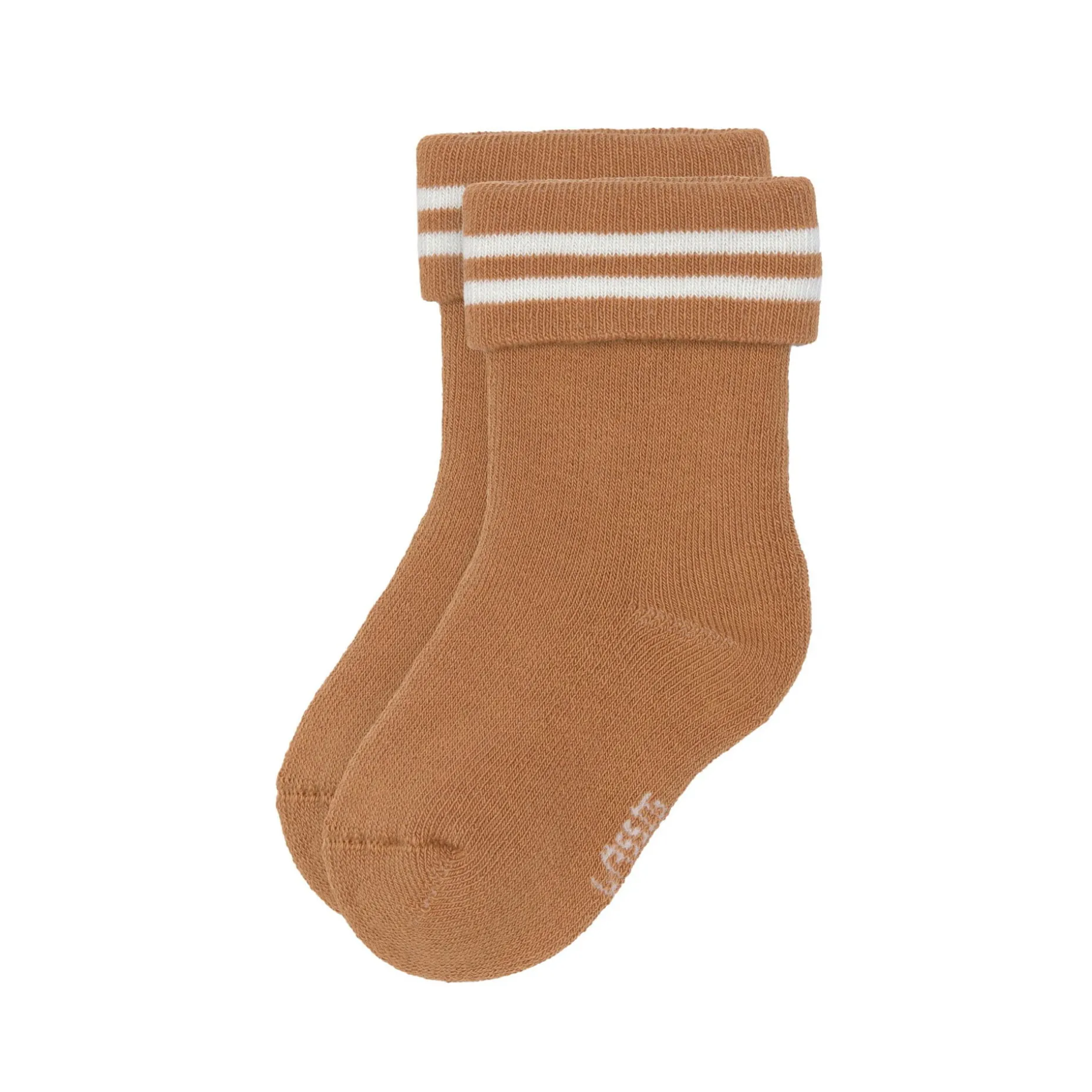 Baby Socken Frottee 3er Set - Little Gang, Gestreift Khaki Karamell