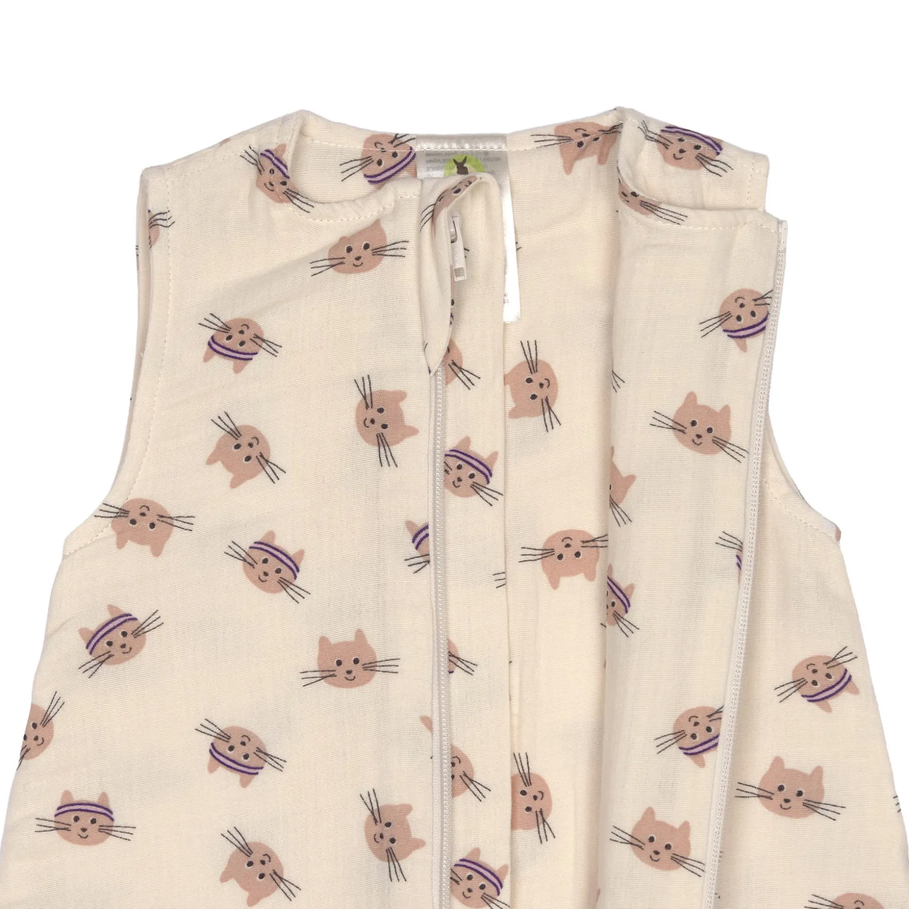 Baby Sommerschlafsack 1 Tog - Bio Baumwolle, Katze