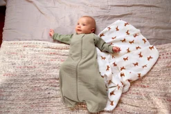 Baby Sommerschlafsack Tog 1 - Bio Baumwolle, Oliv