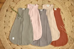 Baby Sommerschlafsack Tog 1 - Bio Baumwolle, Taupe, Grau