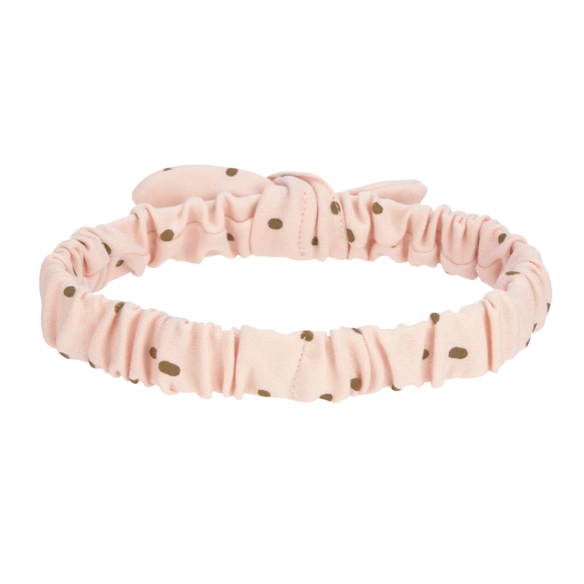 Baby Stirnband - Bio Baumwolle, Punkte, Rosa