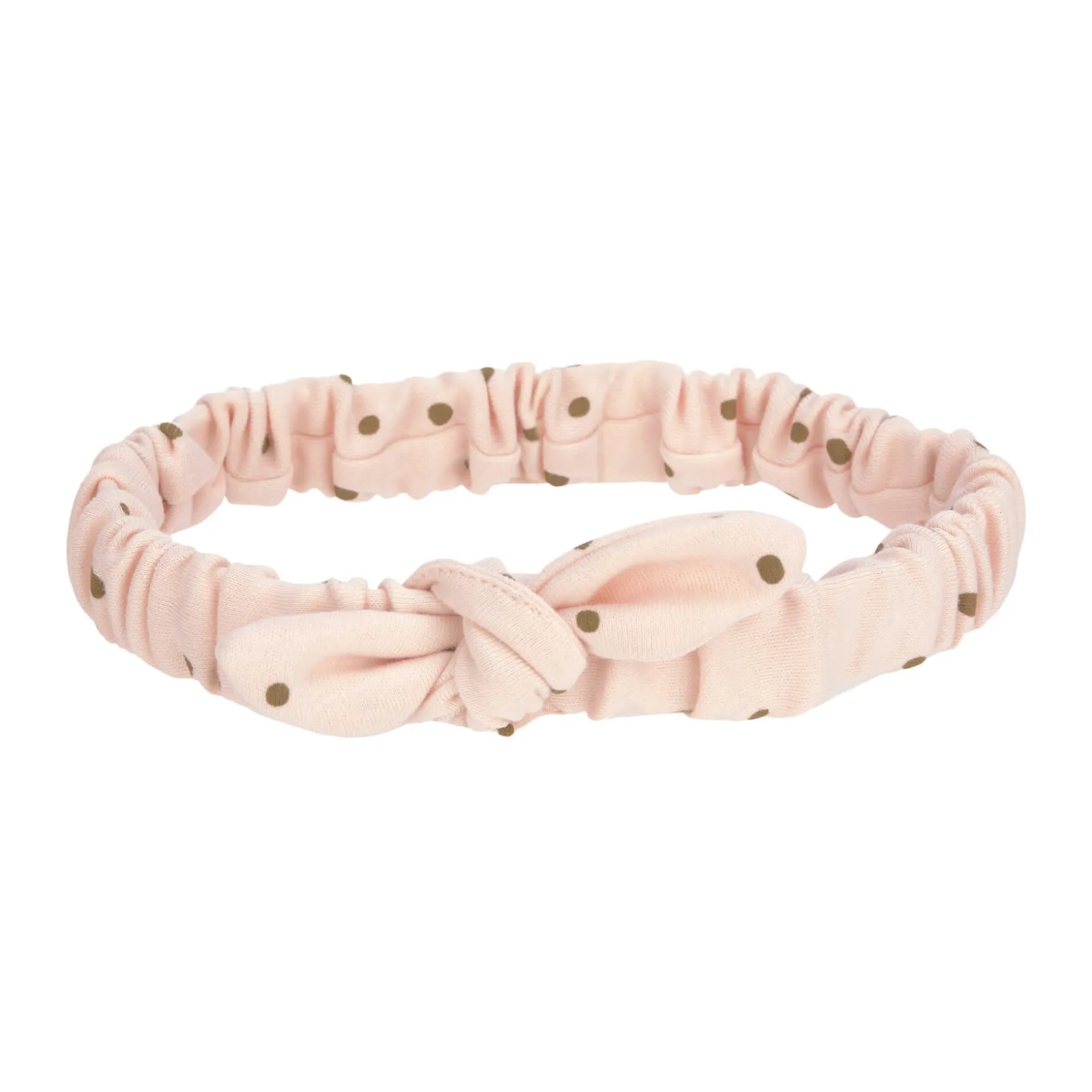Baby Stirnband - Bio Baumwolle, Punkte, Rosa