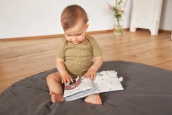 Baby Wickelbody kurzarm - Bio Baumwolle, Punkte, Gelb