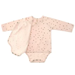 Baby Wickelbody langarm - Bio Baumwolle, Rosa