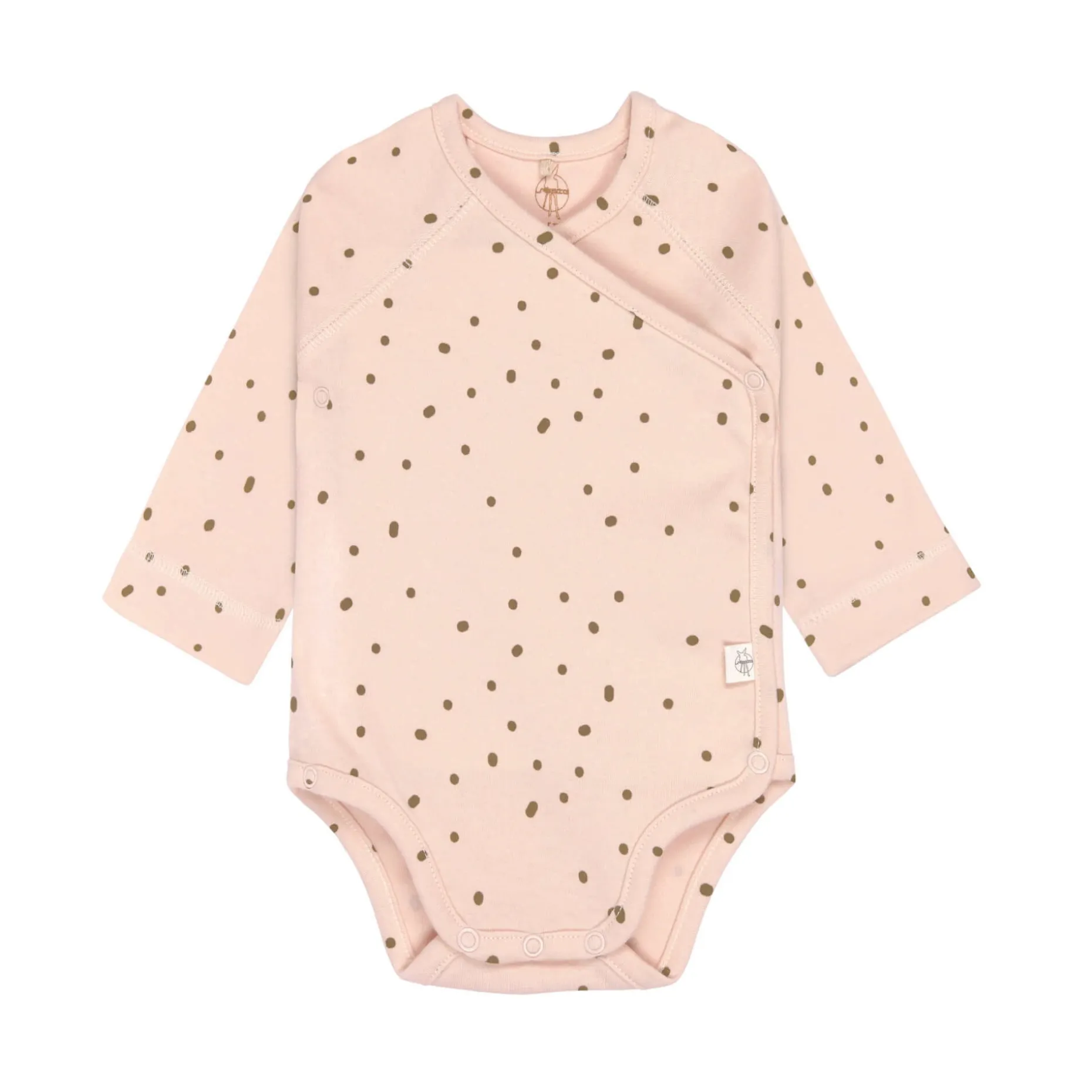 Baby Wickelbody langarm - Bio Baumwolle, Rosa